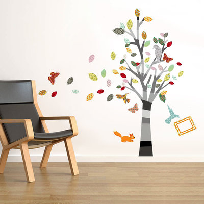 Muursticker boom met fotolijst