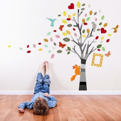 Muursticker boom met fotolijst