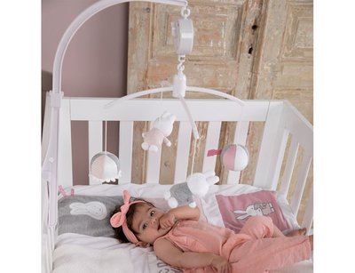 Muziekmobiel nijntje pink baby rib