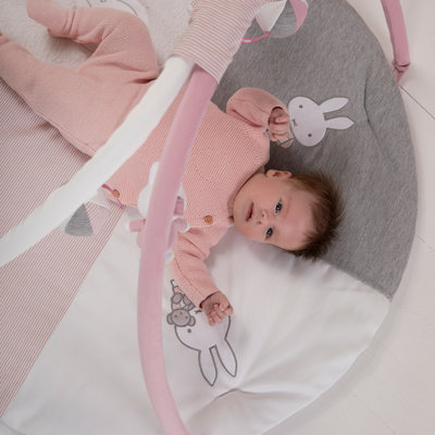 Nijntje pink baby rib Speelkleed met boog