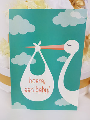 Luiertaart neutraal geel 3-laags (ideaal voor babyshower, kraam- en geboortecadeau)