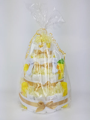 Zwitsal luiertaart neutraal 4-laags (ideaal voor babyshower, kraam- en geboortecadeau)