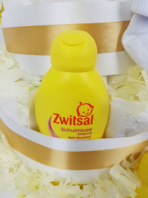 Zwitsal luiertaart neutraal 3-laags (ideaal voor babyshower, kraam- en geboortecadeau)