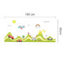 Muursticker auto's, vliegtuig, transport en regenboog