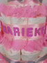 Luiertaart meisje 4-laags roze met opdruk naam